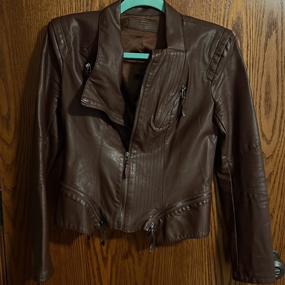 BLANK NYC FAUX LEATHER JACKET - BROWN - Picture 4 of 6